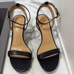 Talbots Trulli Nappa Ankle Strap Sandals Navy women’s size 8.5